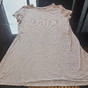 Amazon Essentials Black and White Striped Short Sleeve Top